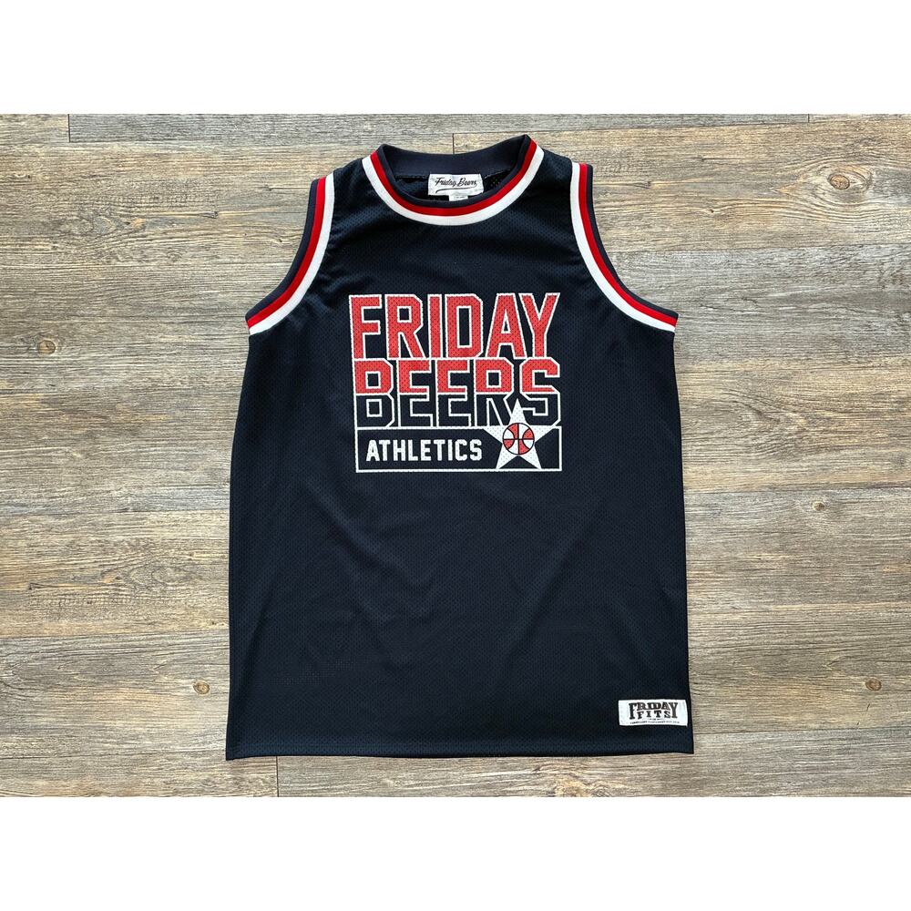 Friday Bears Large Basketball Jersey Blue Red Blue NBA Sports